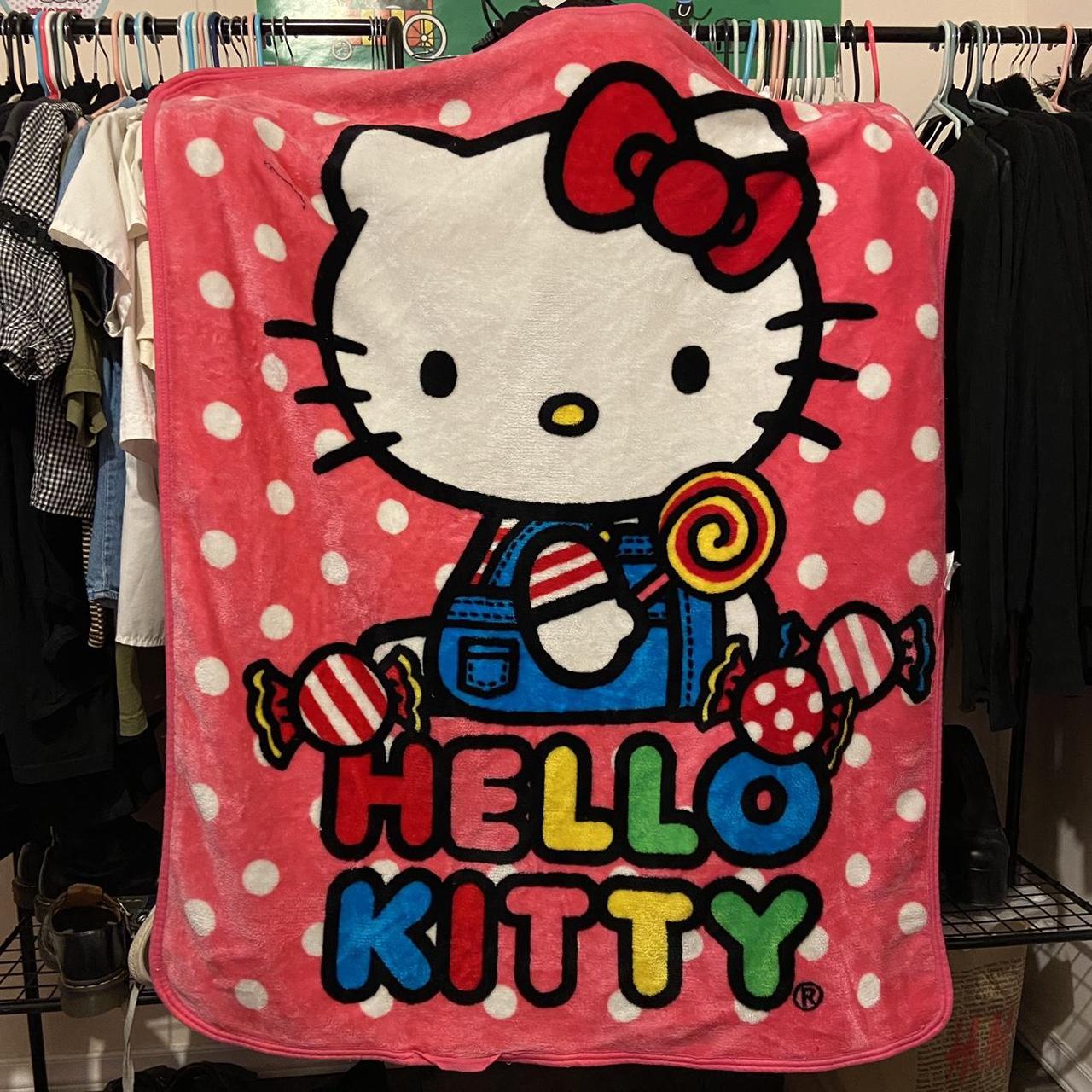 Hello kitty blanket. 41in long 34in wide. Depop
