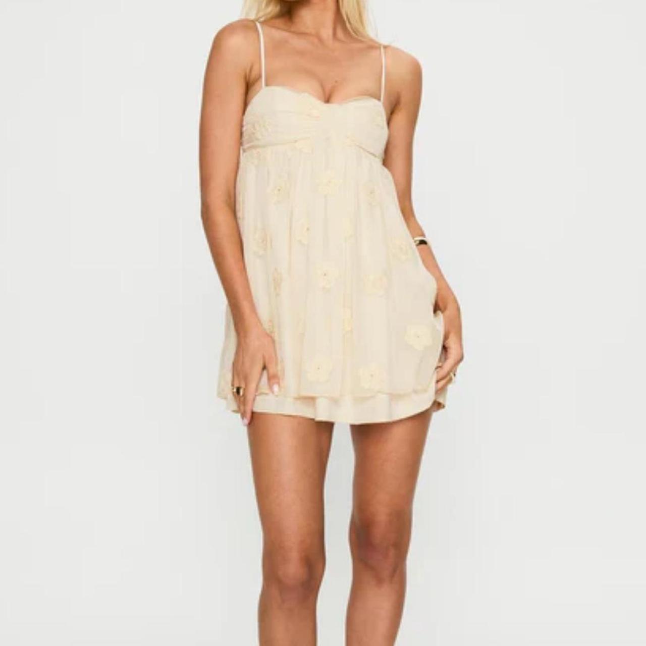 Princess Polly Women's Dress Cream/Yellow – Princess Polly