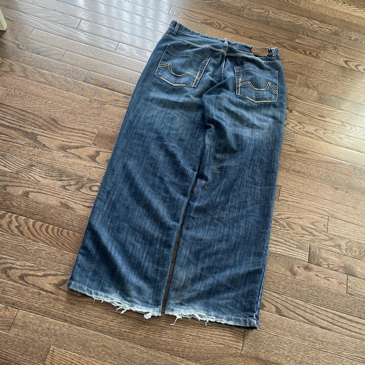 Vintage Ecko Unld Jeans Size 34/32 measurement flat... - Depop