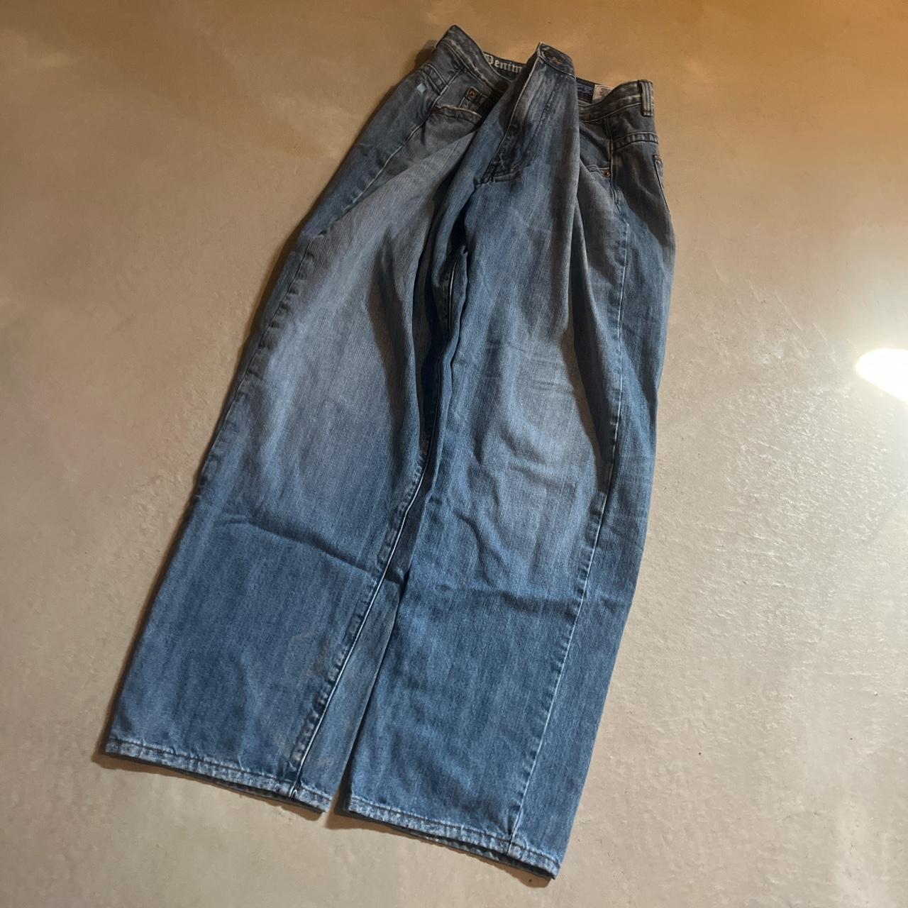 Vintage baggy y2k jeans 38/34 azzurebrand... - Depop
