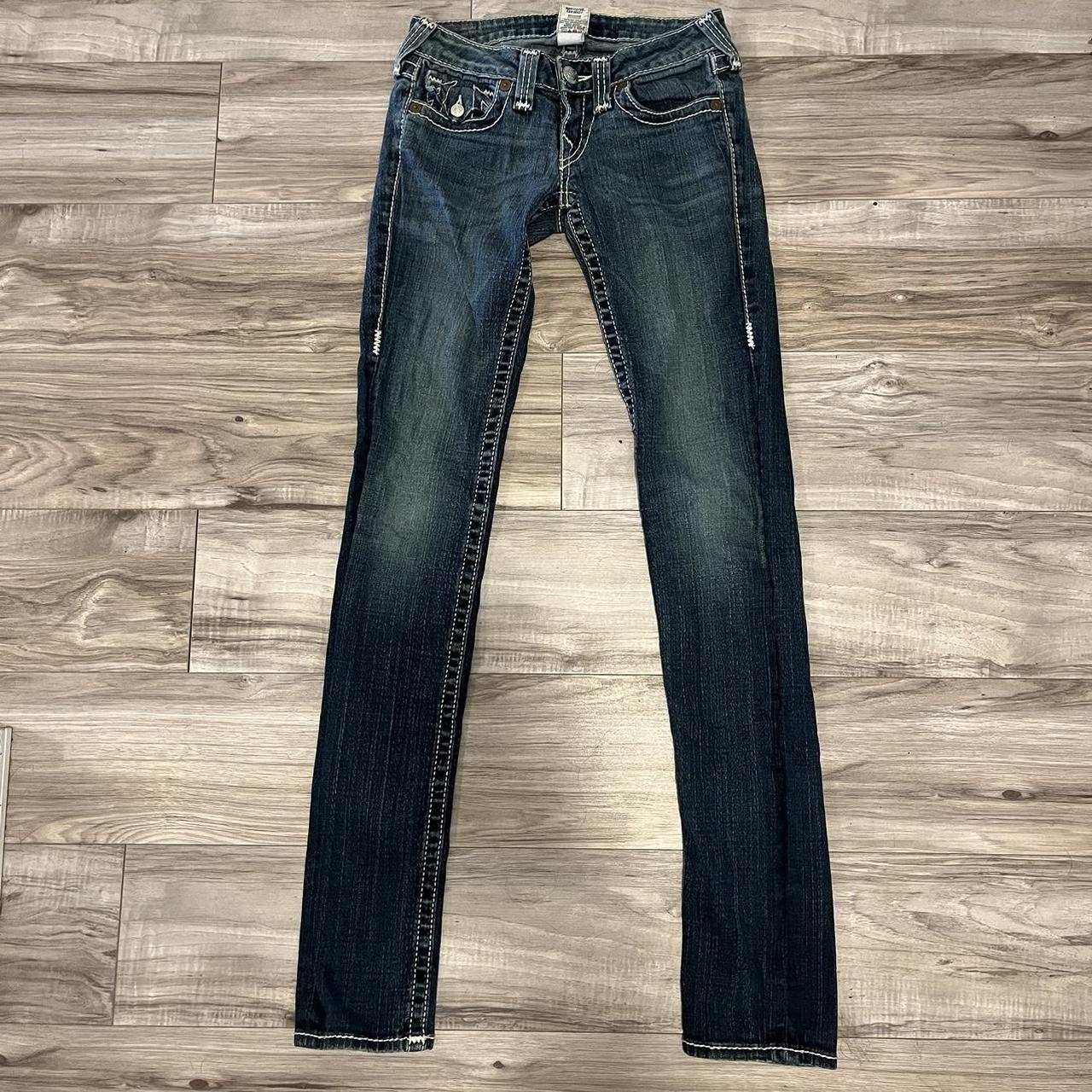 True Religion World Tour Julie Big T Thick Jeans... - Depop