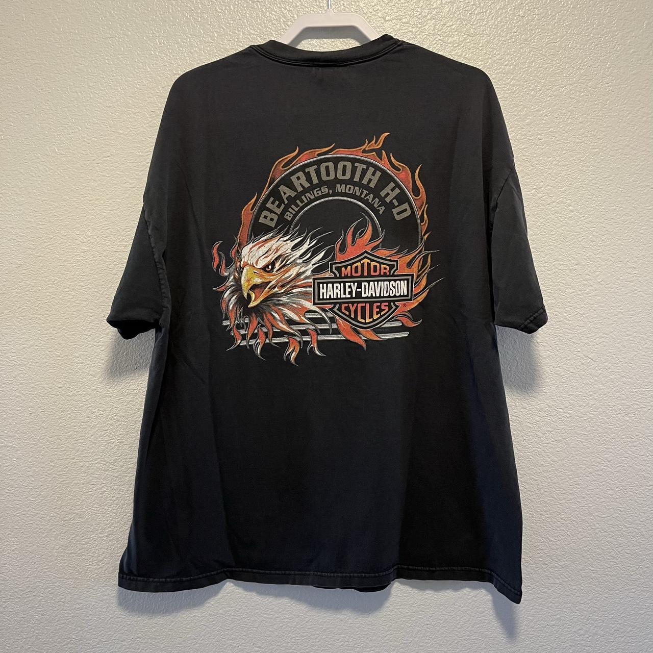 Vintage Harley Davidson Graphic T-Shirt Size XXL... - Depop