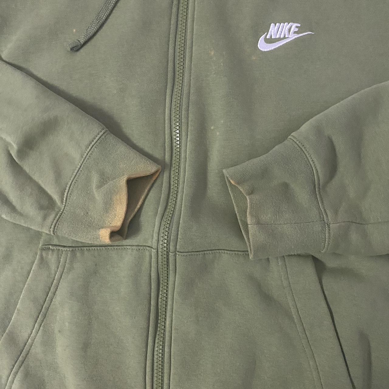 mens green nike zip up hoodie