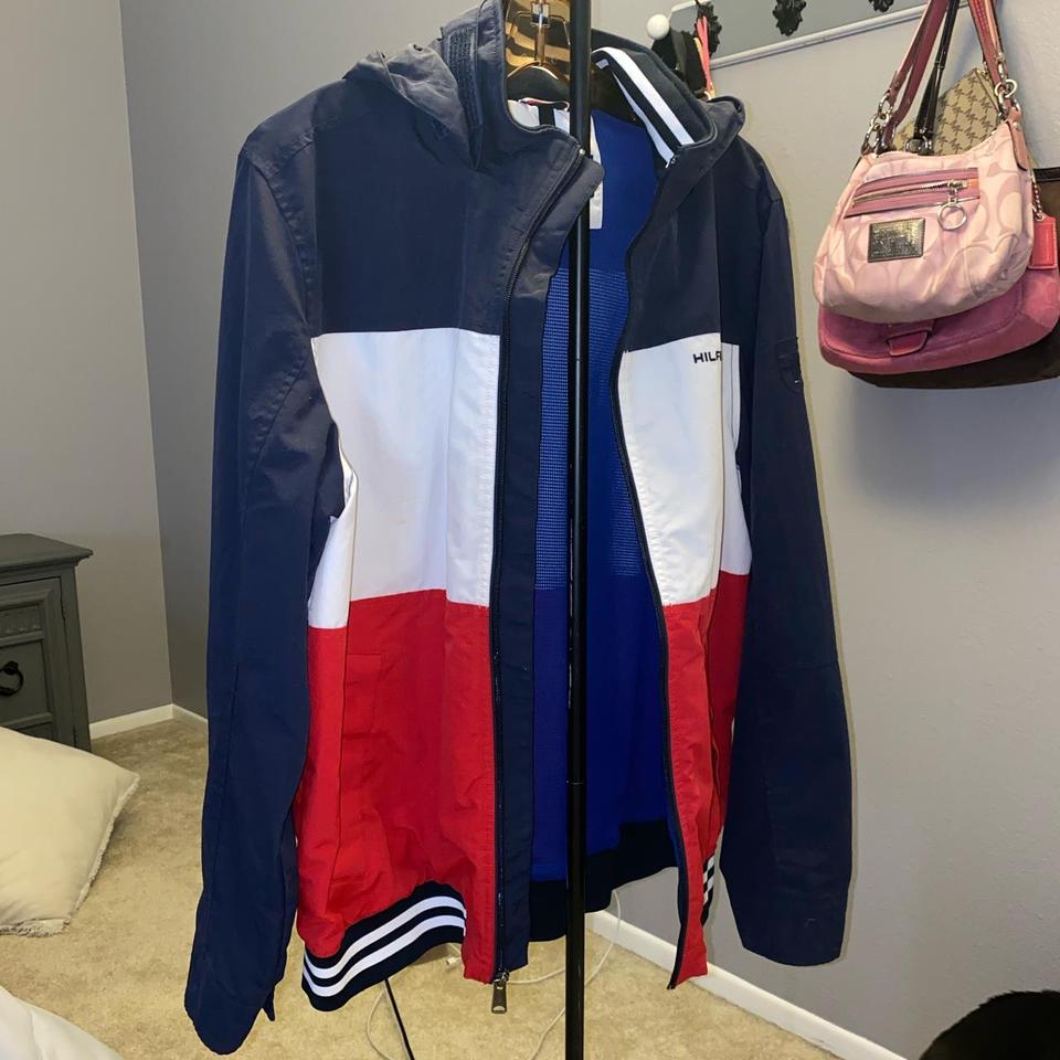 Tommy hilfiger jacket red blue outlet white