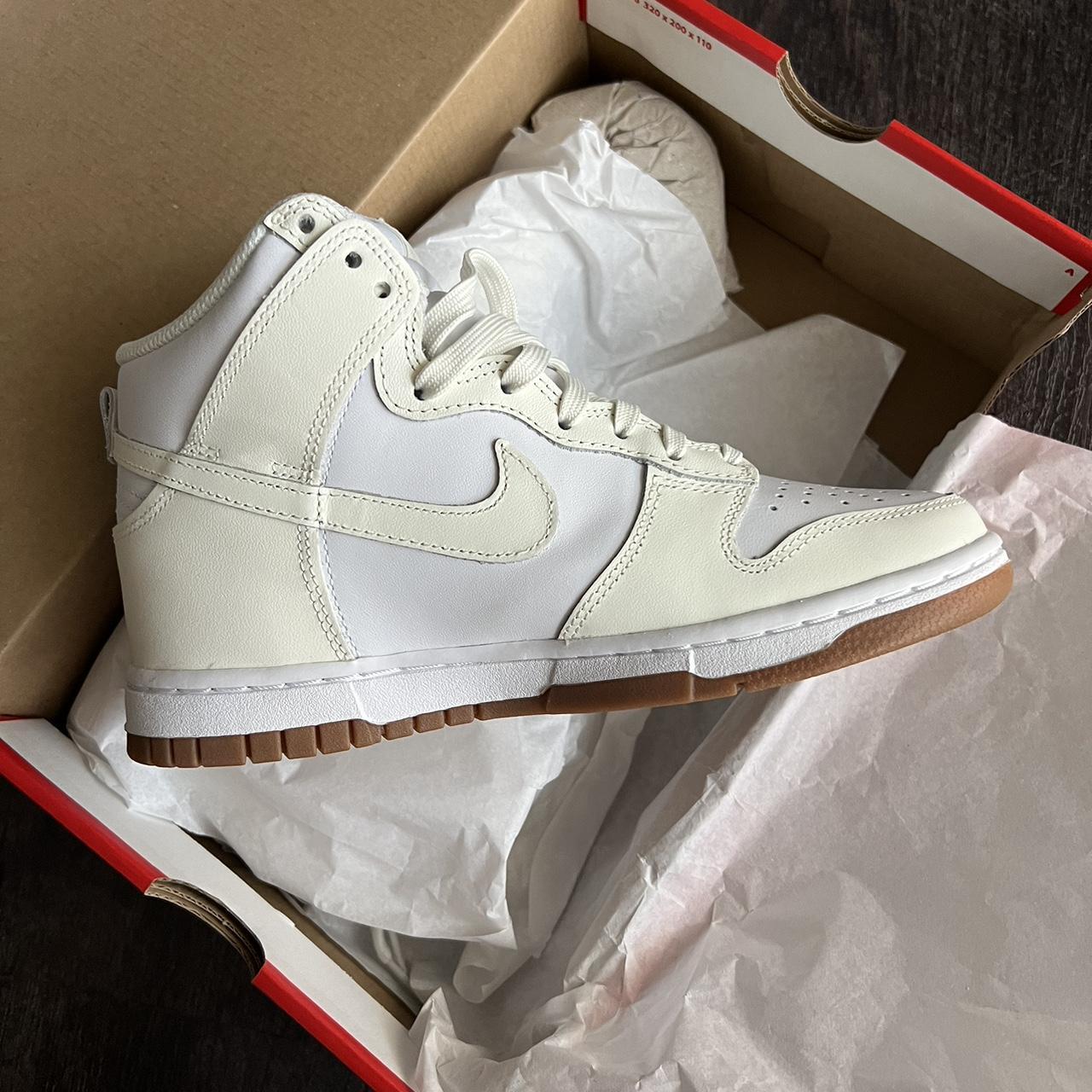 NEW Wmns Dunk High 'Sail Gum' size w6 - Depop