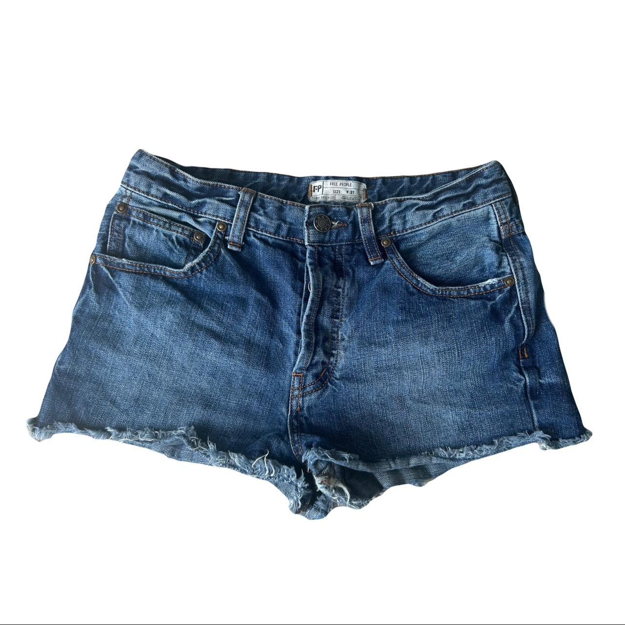 VINTAGE FREE PEOPLE DENIM SHORTS - Depop