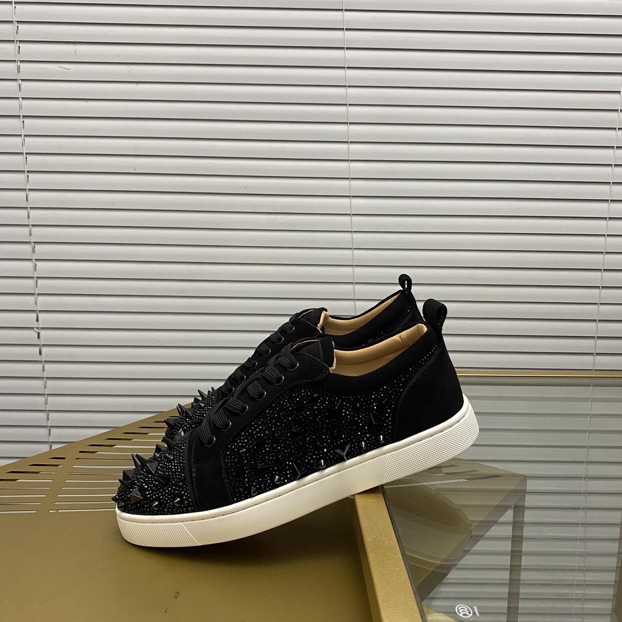 Black Christian Louboutin Mens Sneakers - Lightly - Depop