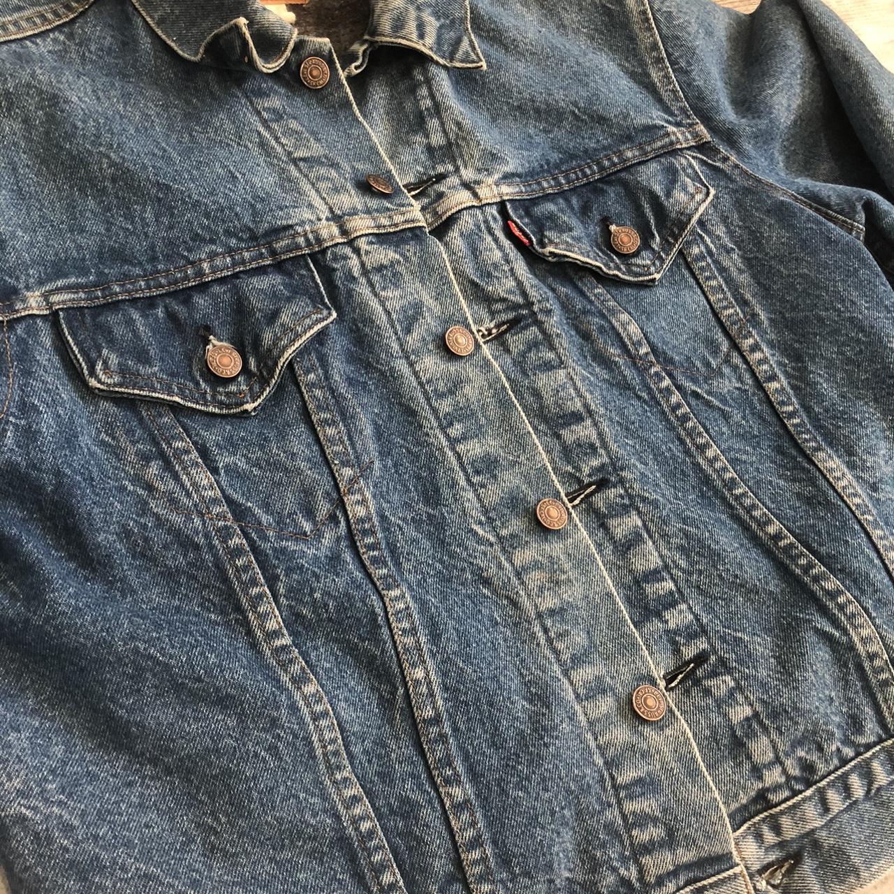 Vintage 60's/70's Lined Denim Trucker Jacket Faded - Depop