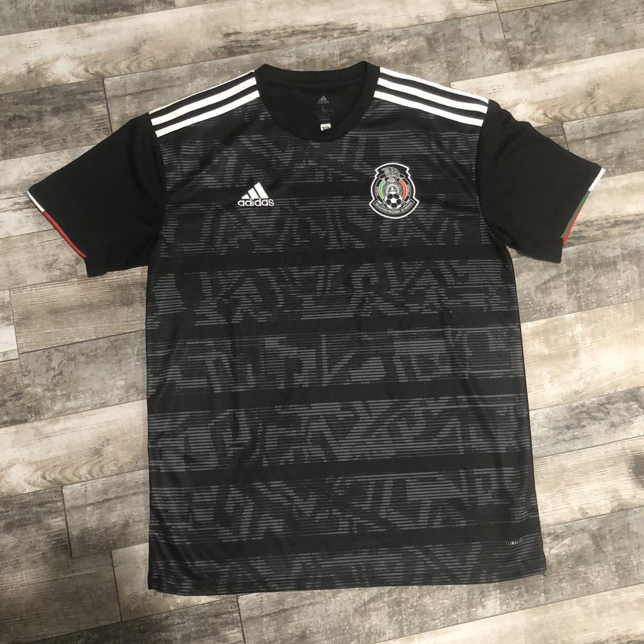 Y2K Adidas Black Mexico Soccer Futbol Jersey Size - Depop