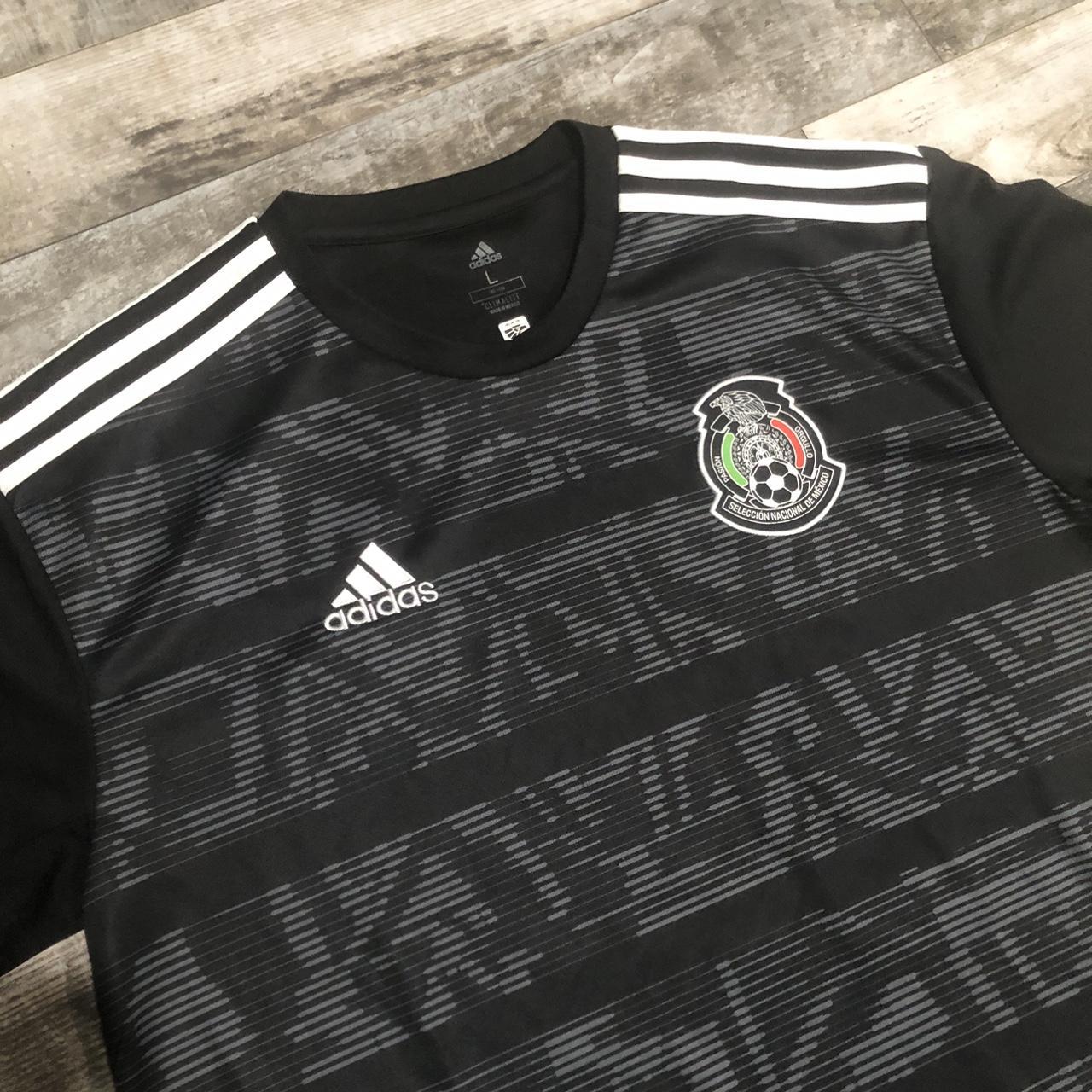 Y2K Adidas Black Mexico Soccer Futbol Jersey Size... - Depop