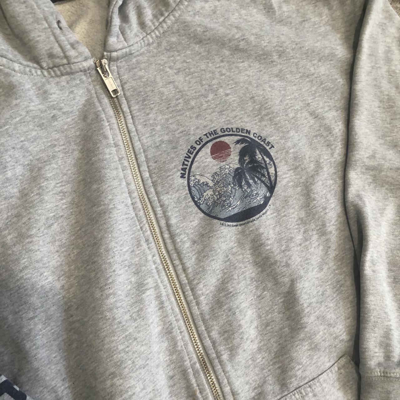Grey Heavyweight Brandy Melville Zip Up Hoodie One... Depop