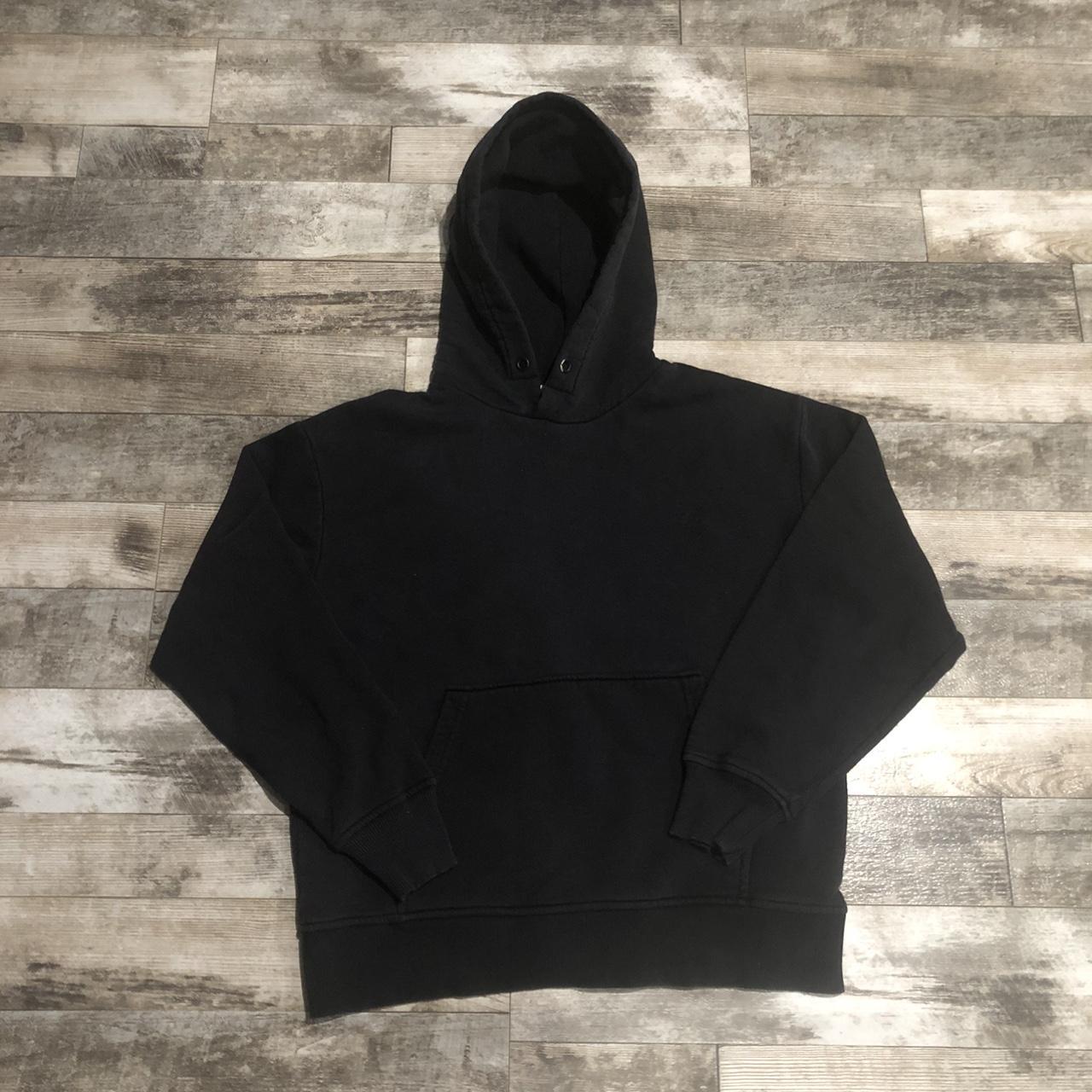 Vintage Y2K Zara Black Essential Blank Hoodie Size... - Depop