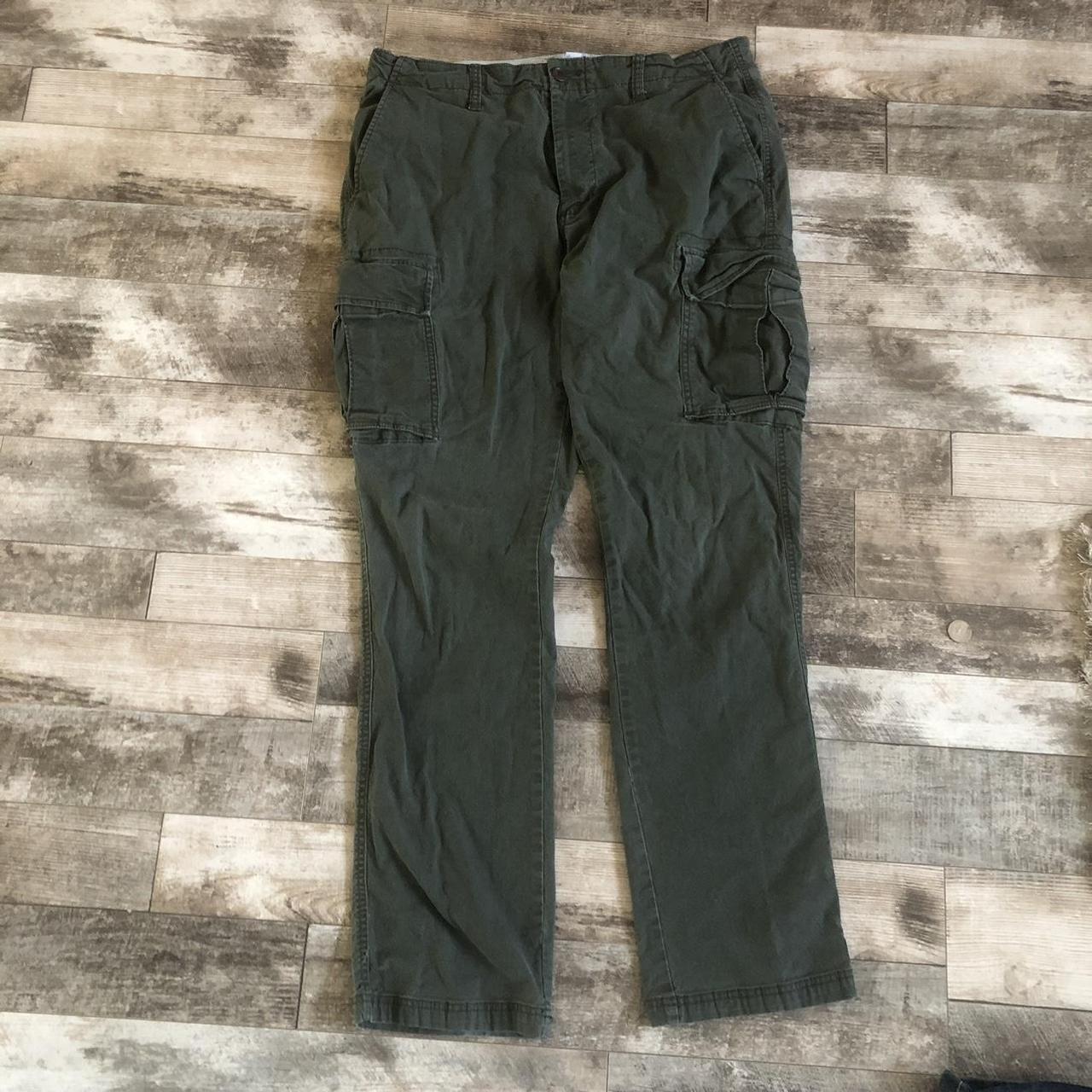 Vintage Y2K Brown Old Navy Cargo Pants Size 36 x... - Depop