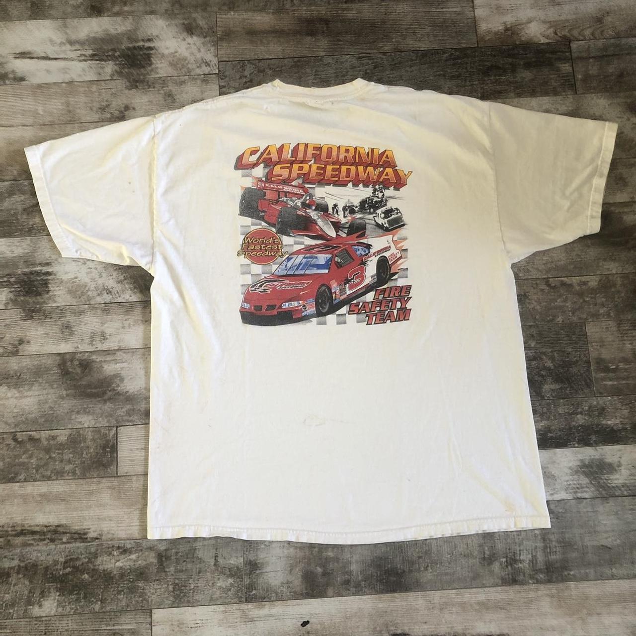 Vintage Y2K Nascar Racing styled Car Graphic Tee... - Depop