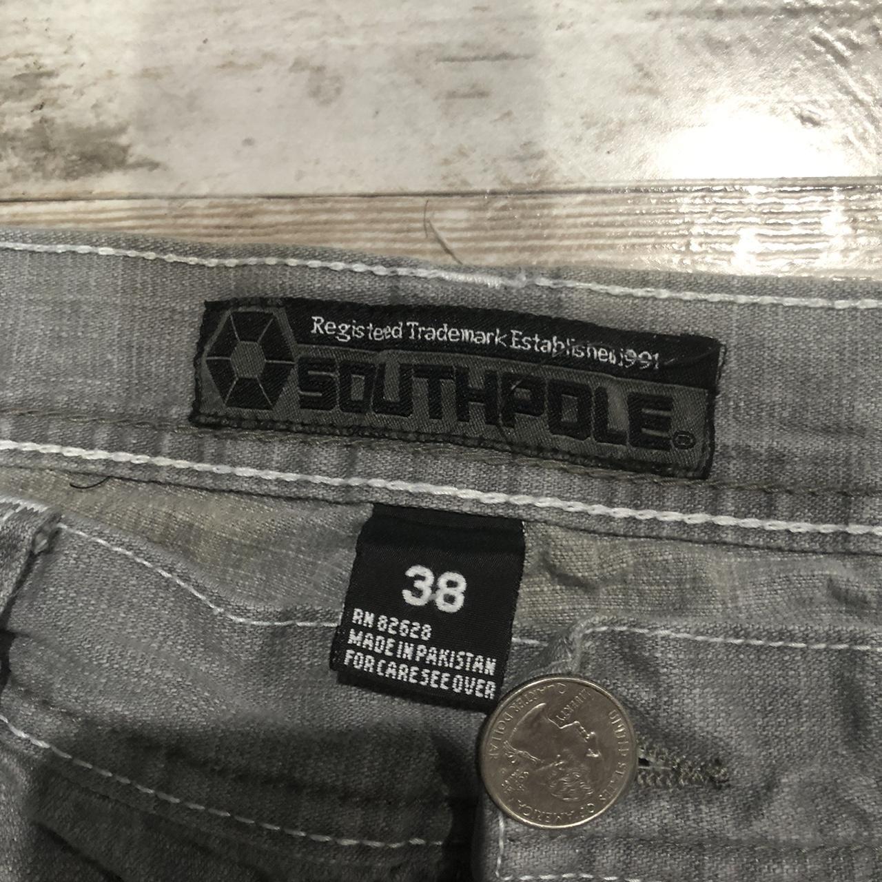 Vintage Y2K Grey Southpole Wash Baggy Jeans Size 38... - Depop