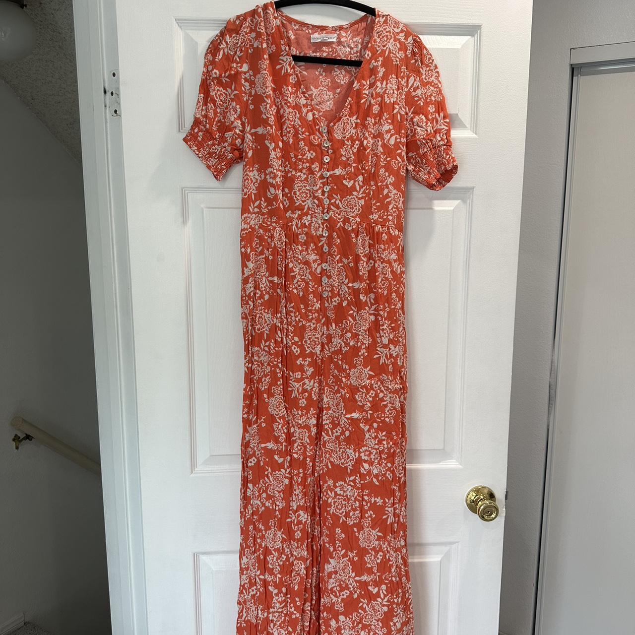 Orange/red jumpsuit!! Never worn with button closure... Depop