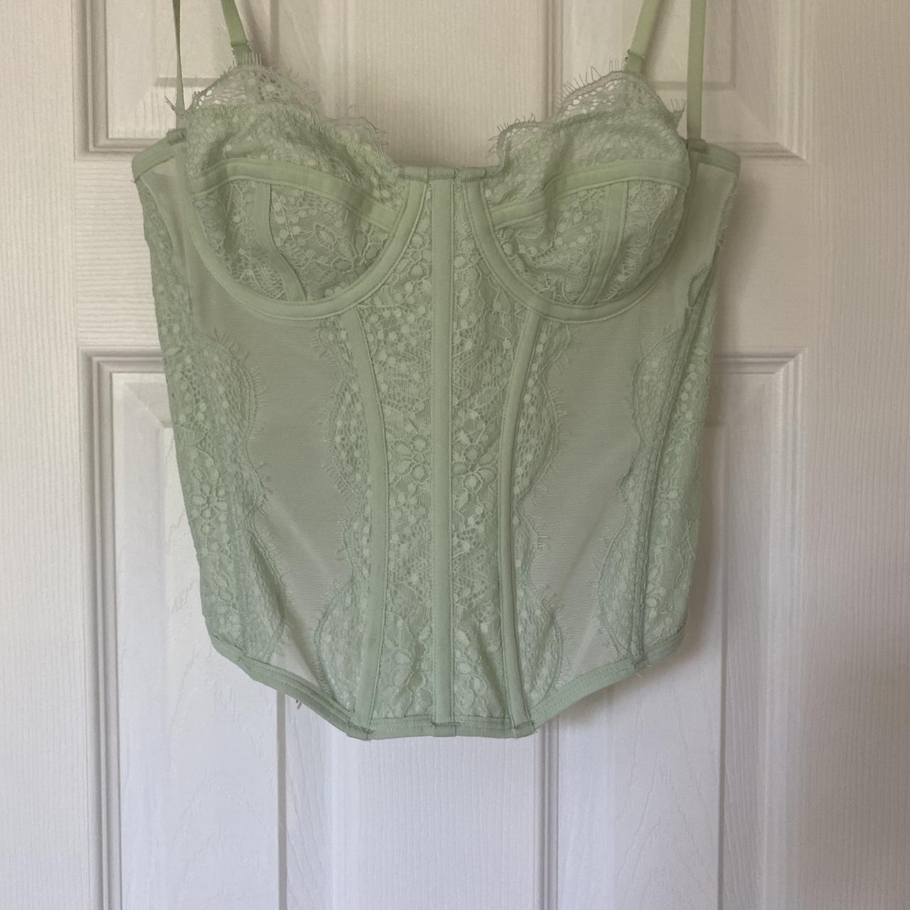 Urban popular Outfitters Modern Love Corset in Mint Green