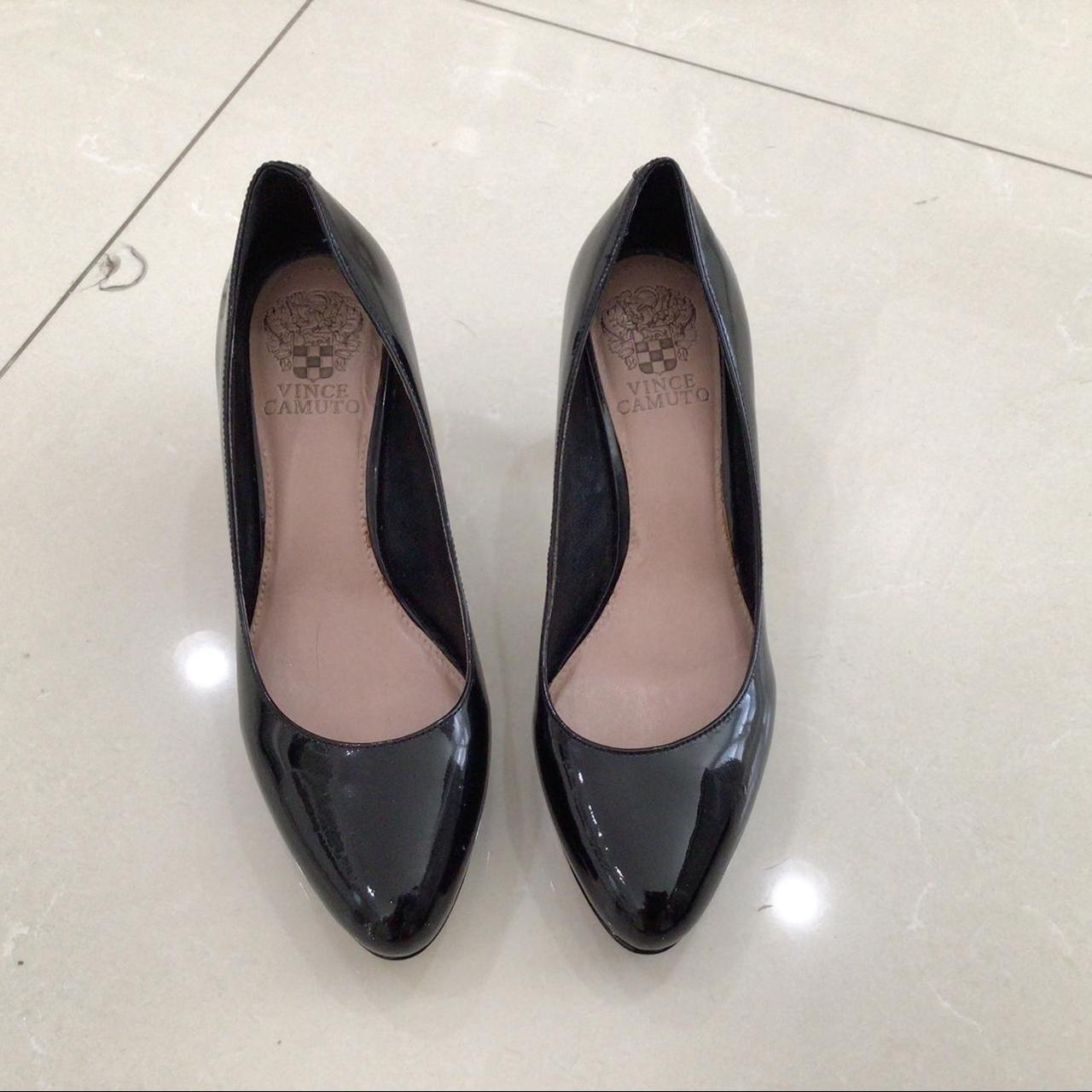 Vince Camuto Black Heels Size: 7W Heel: 2in. -... - Depop