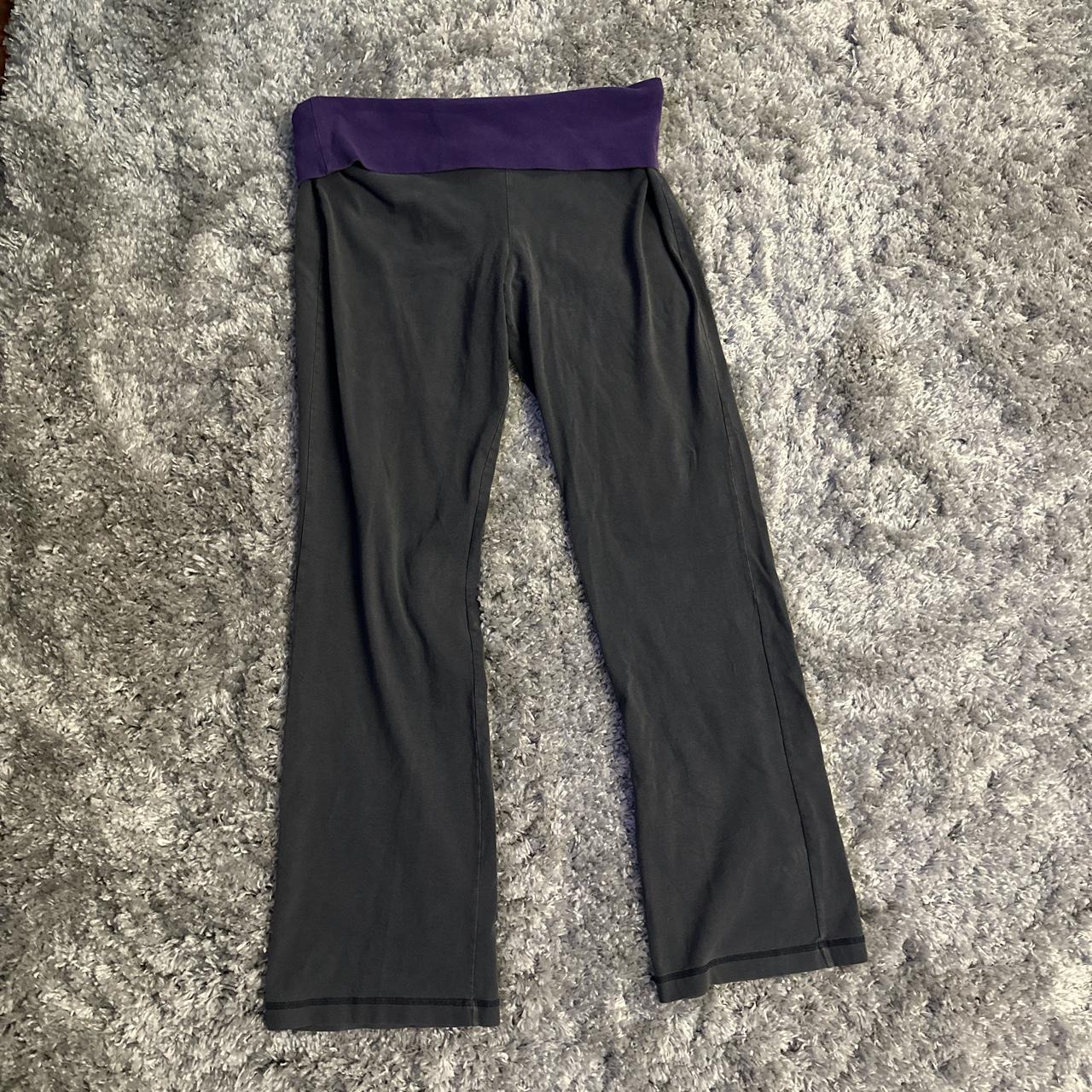 Vintage active old navy fold over yoga pants Purple... - Depop