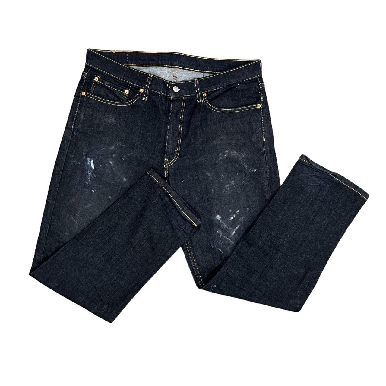 Mens Dark denim 541 Levi’s with paint on the front... Depop