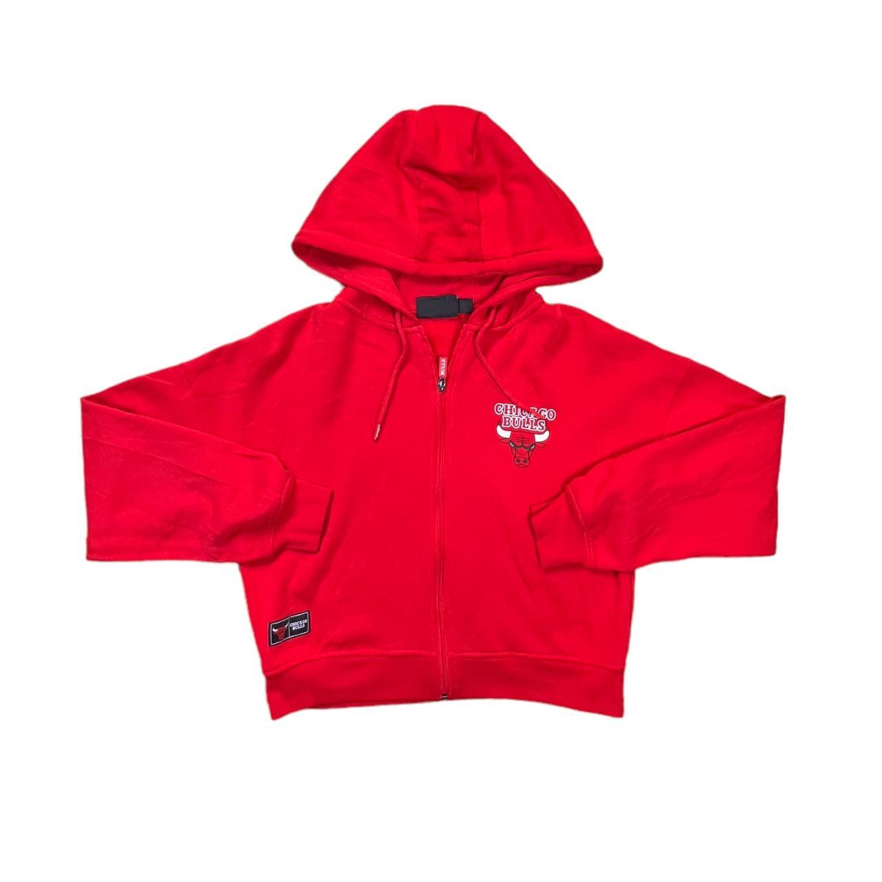 Red chicago bulls sweatshirt hot sale