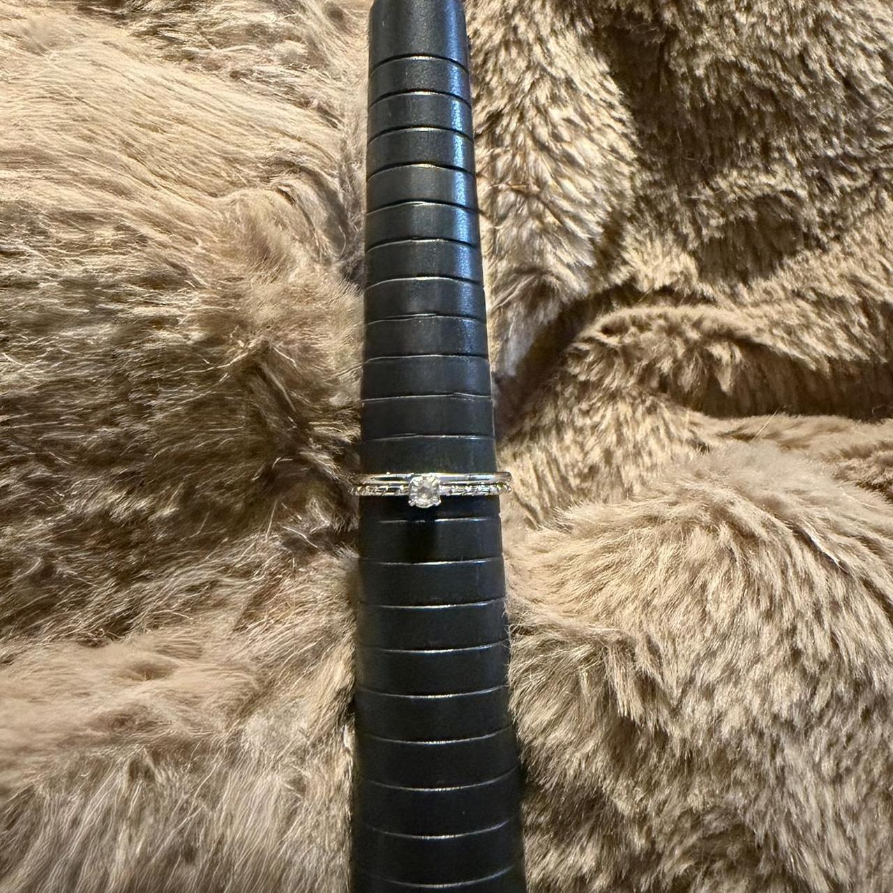 Women's Ring - Silver/Black – Silver stackable ri… - image 6