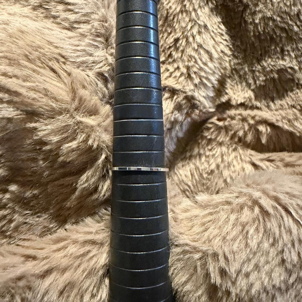 Women's Ring - Silver/Black – Silver stackable ri… - image 4