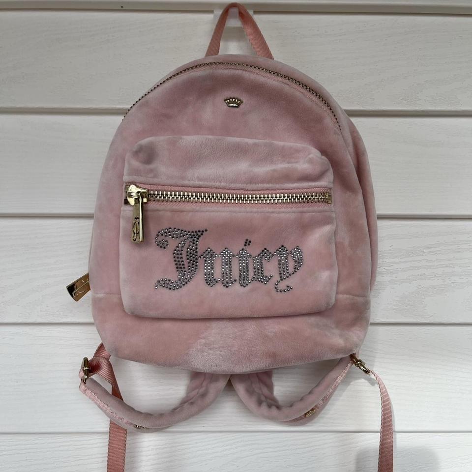 Juicy Couture backpack Like new pink leather with - Depop