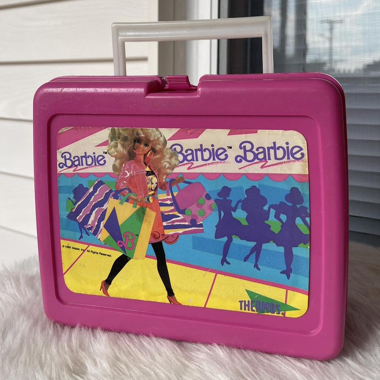 barbie 1990 lunch box and thermos., in fair