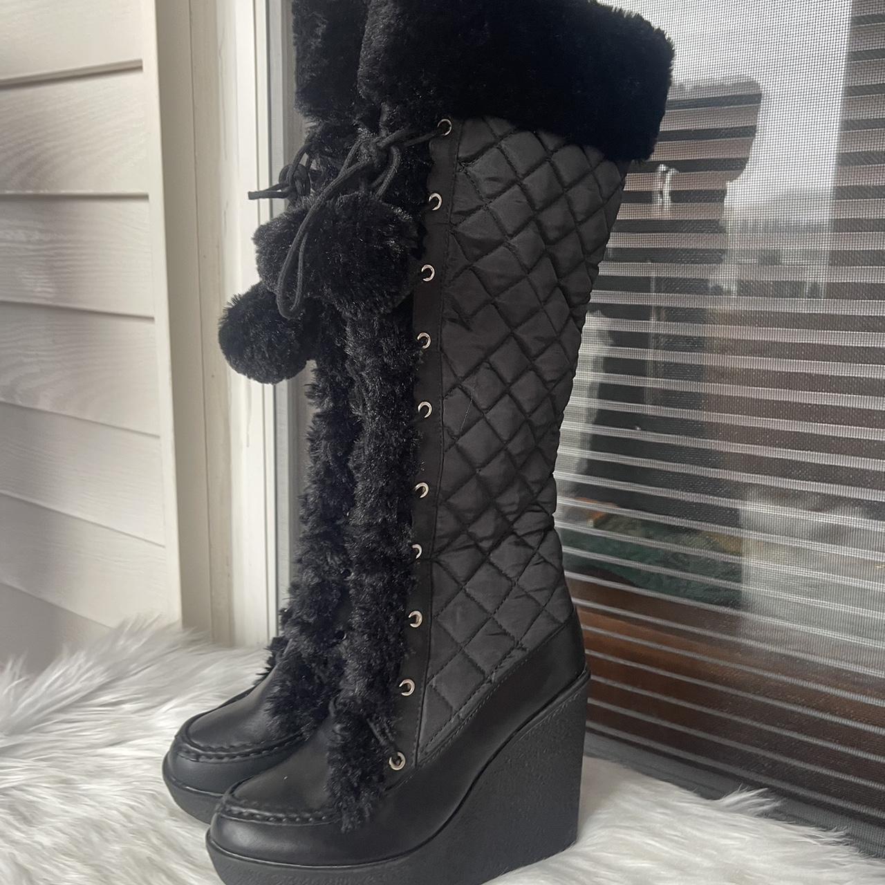 bratz style snow bunny thigh boots in new condition.... - Depop