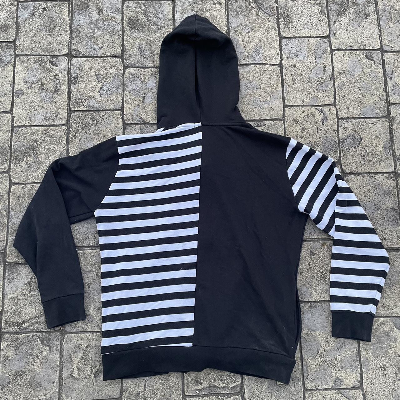 emo scene monster high black and white striped zip... Depop