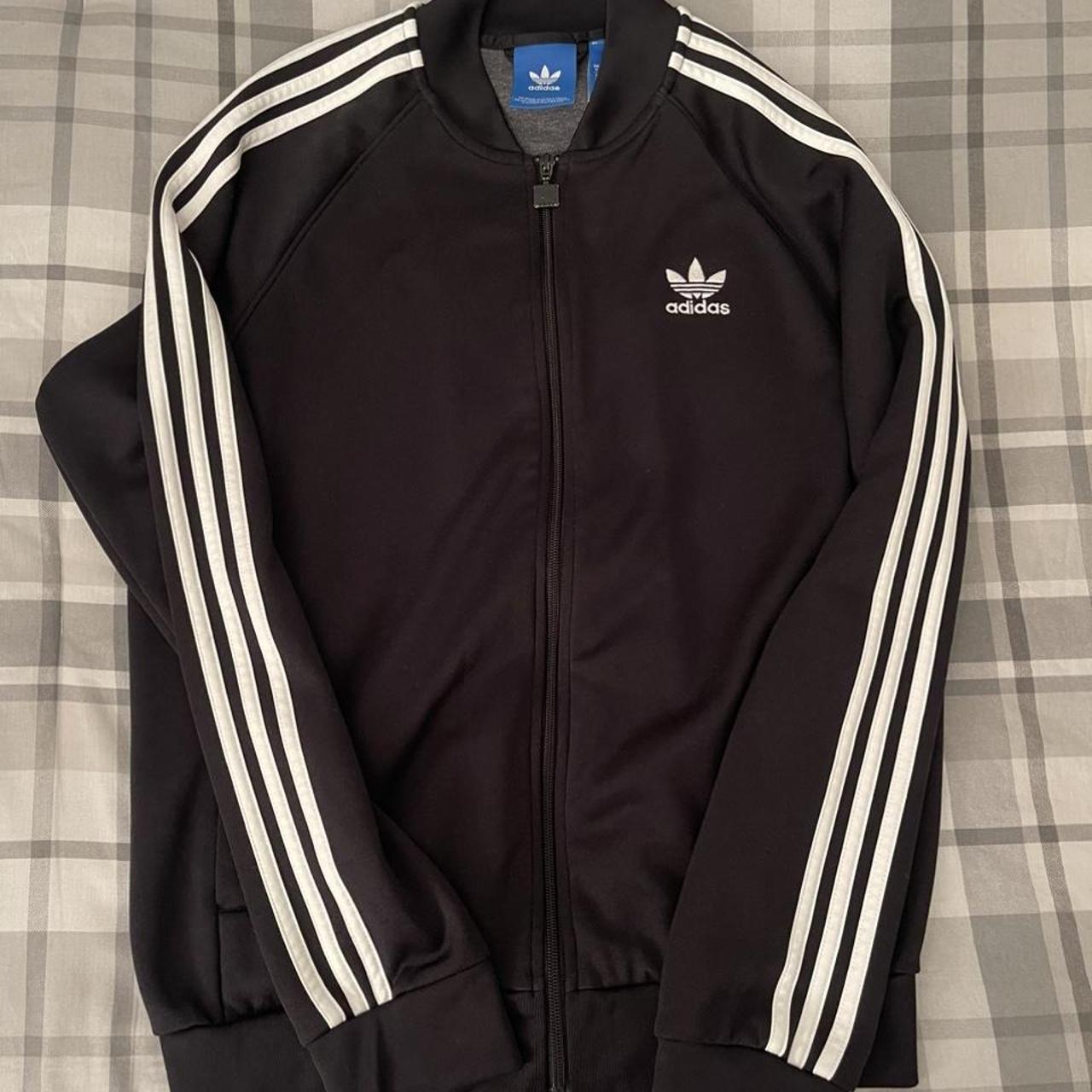 Adidas Superstar Track Jacket in Black Classic... - Depop