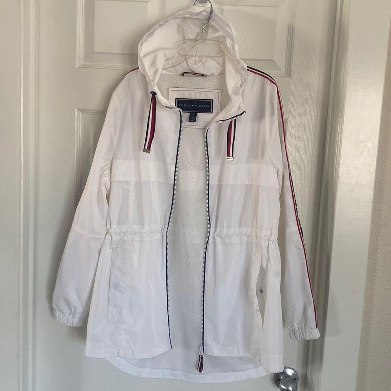 Tommy hilfiger white rain hot sale jacket