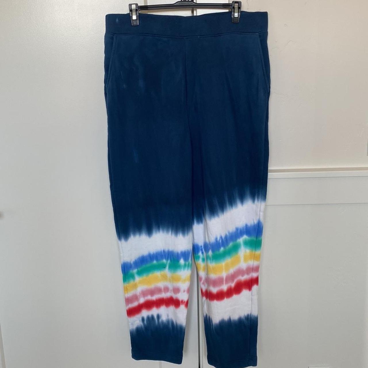 Lands’ End Serious Sweats Tie Dye Rainbow Multi... Depop