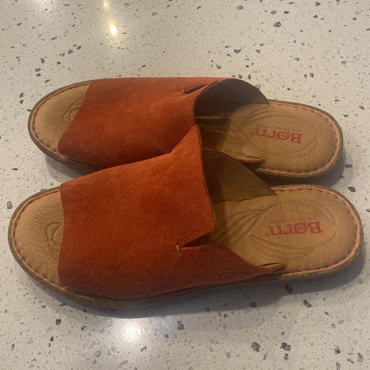 Born on sale leather slides