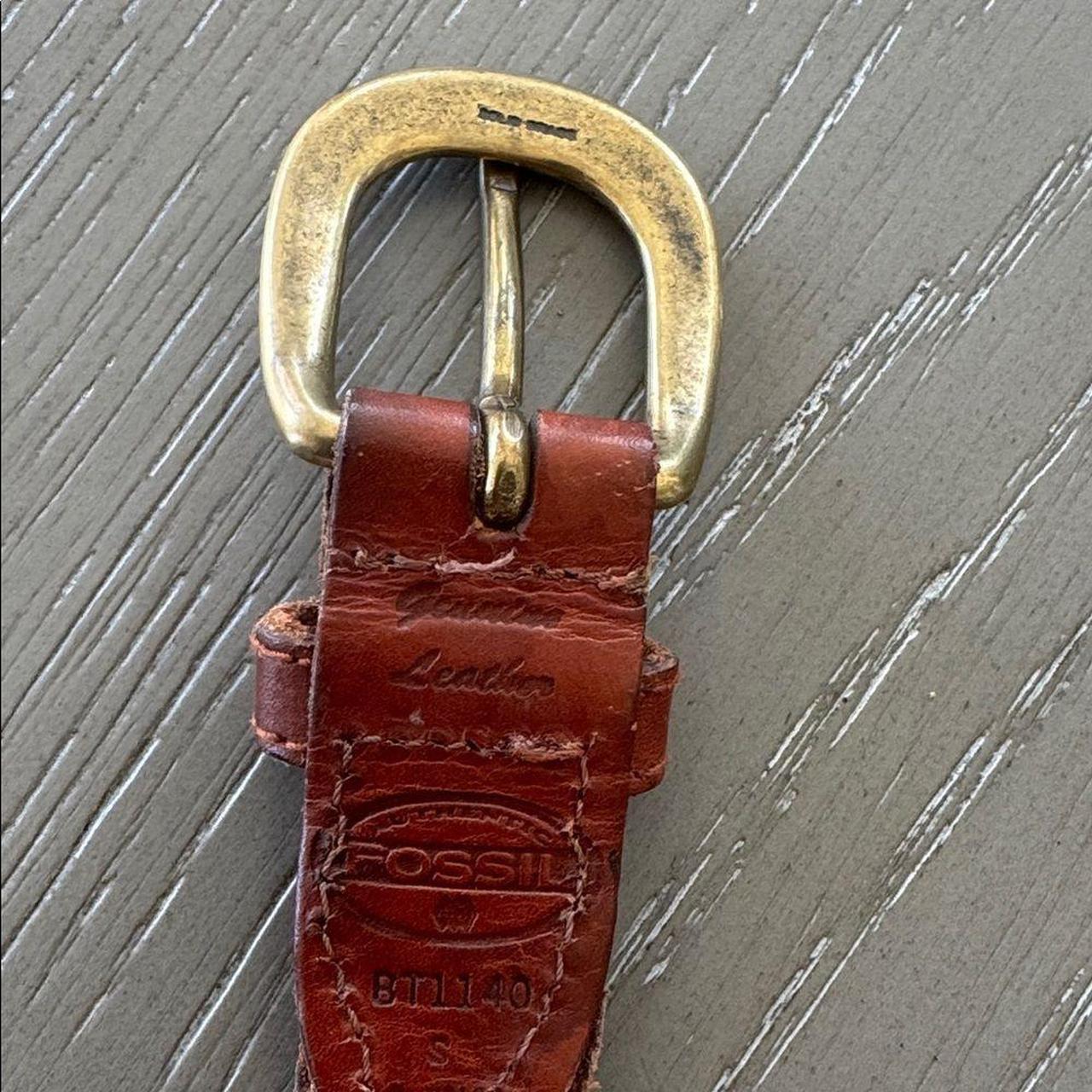 Fossil Women's Belt - Brown/Gold – Fossil Braided… - image 5