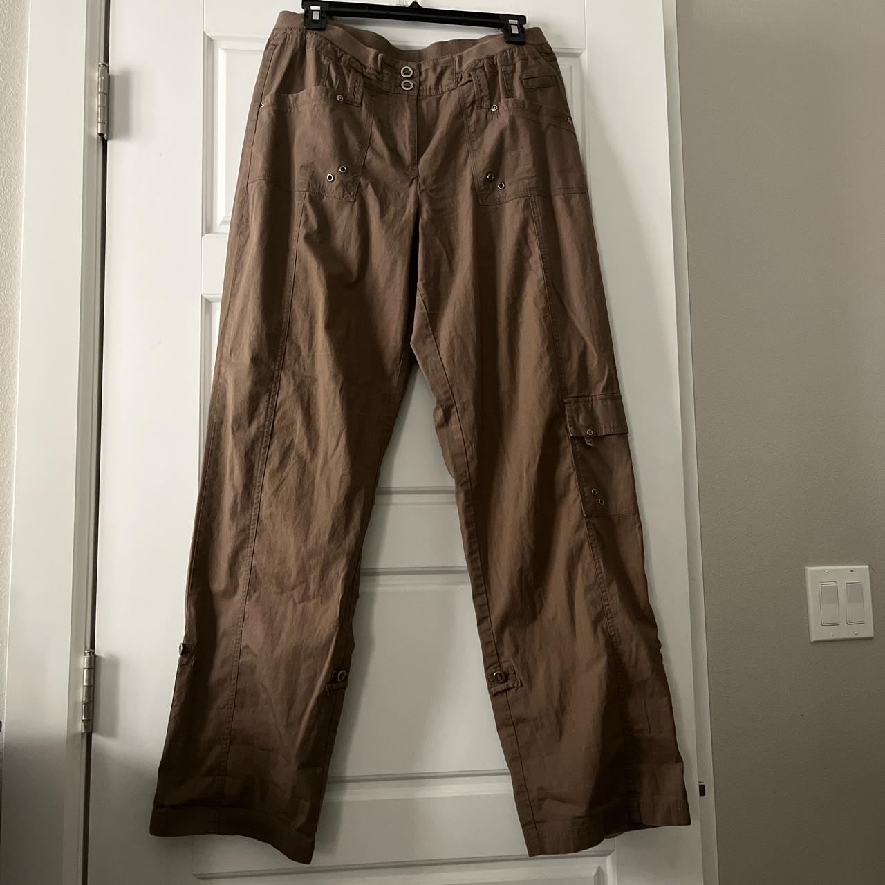 Chico's Women's Khaki and Brown Trousers | Depop