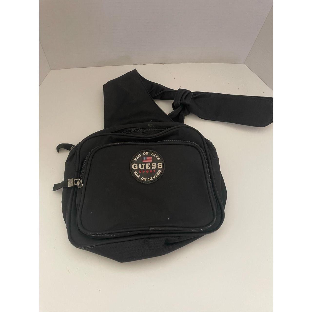 Vintage Guess Sport Unisex Black 90s Crossbody Bag Depop