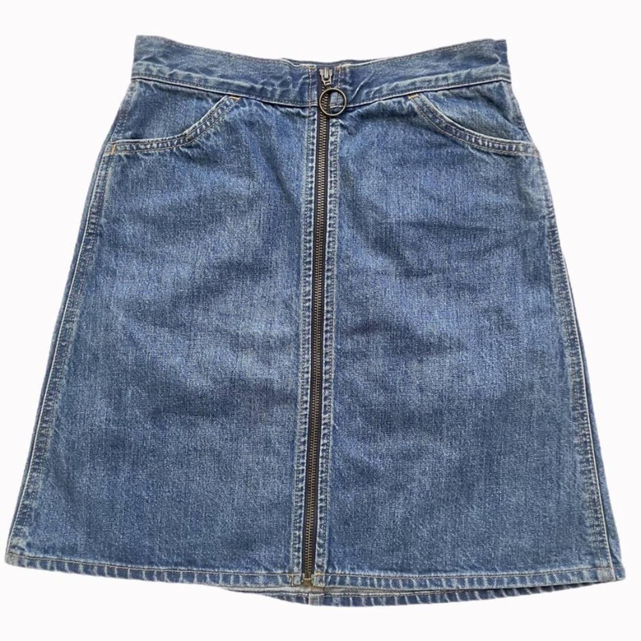 Levi's orange tab a-line denim skirt discount with front zip