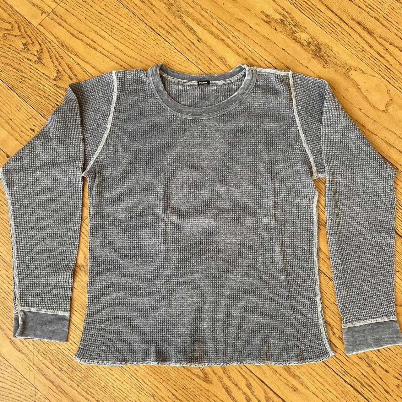 Monrow Grey Waffle Thermal Brand: Monrow Size:... - Depop