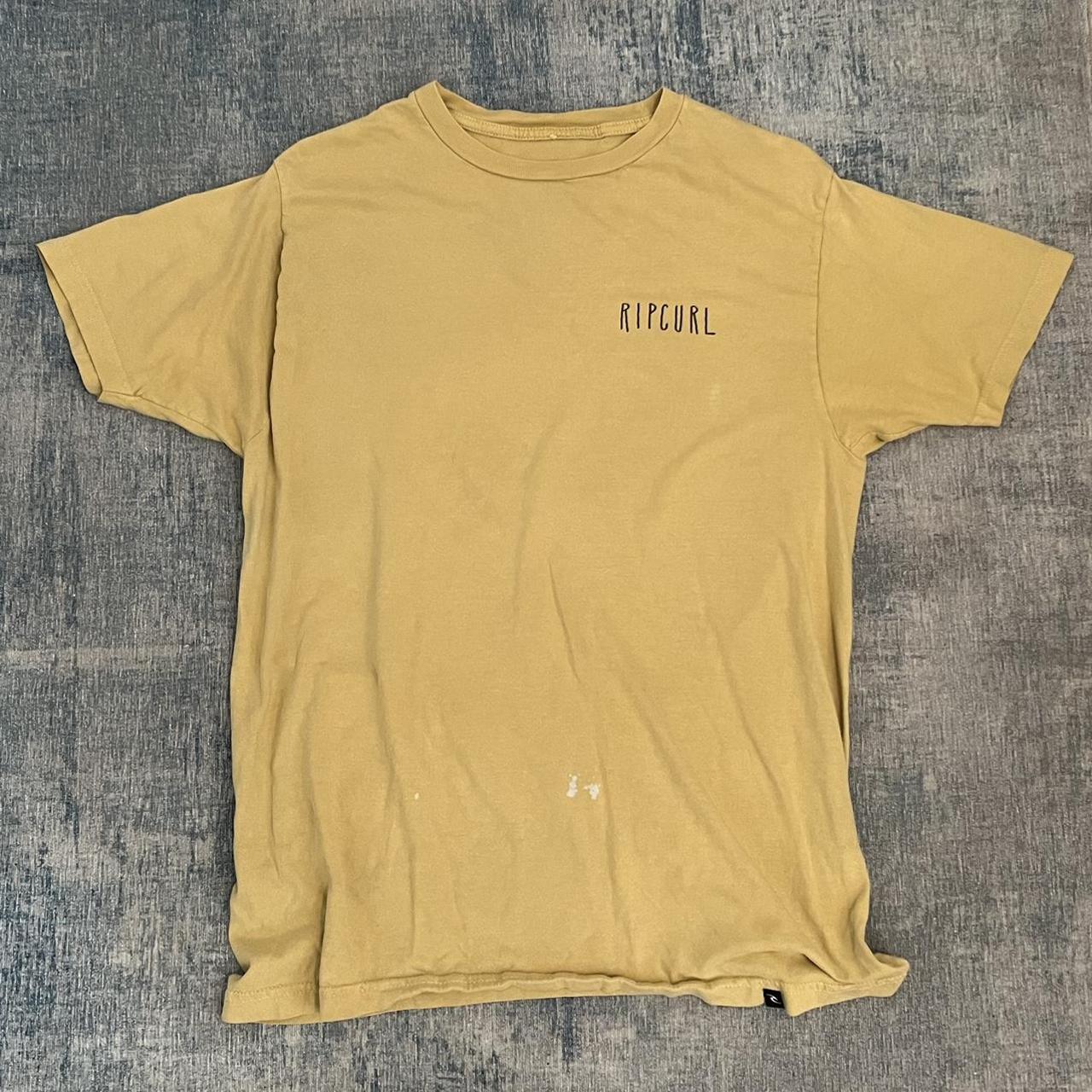 Yellow mens M Rip Curl t shirt In decent condition... - Depop