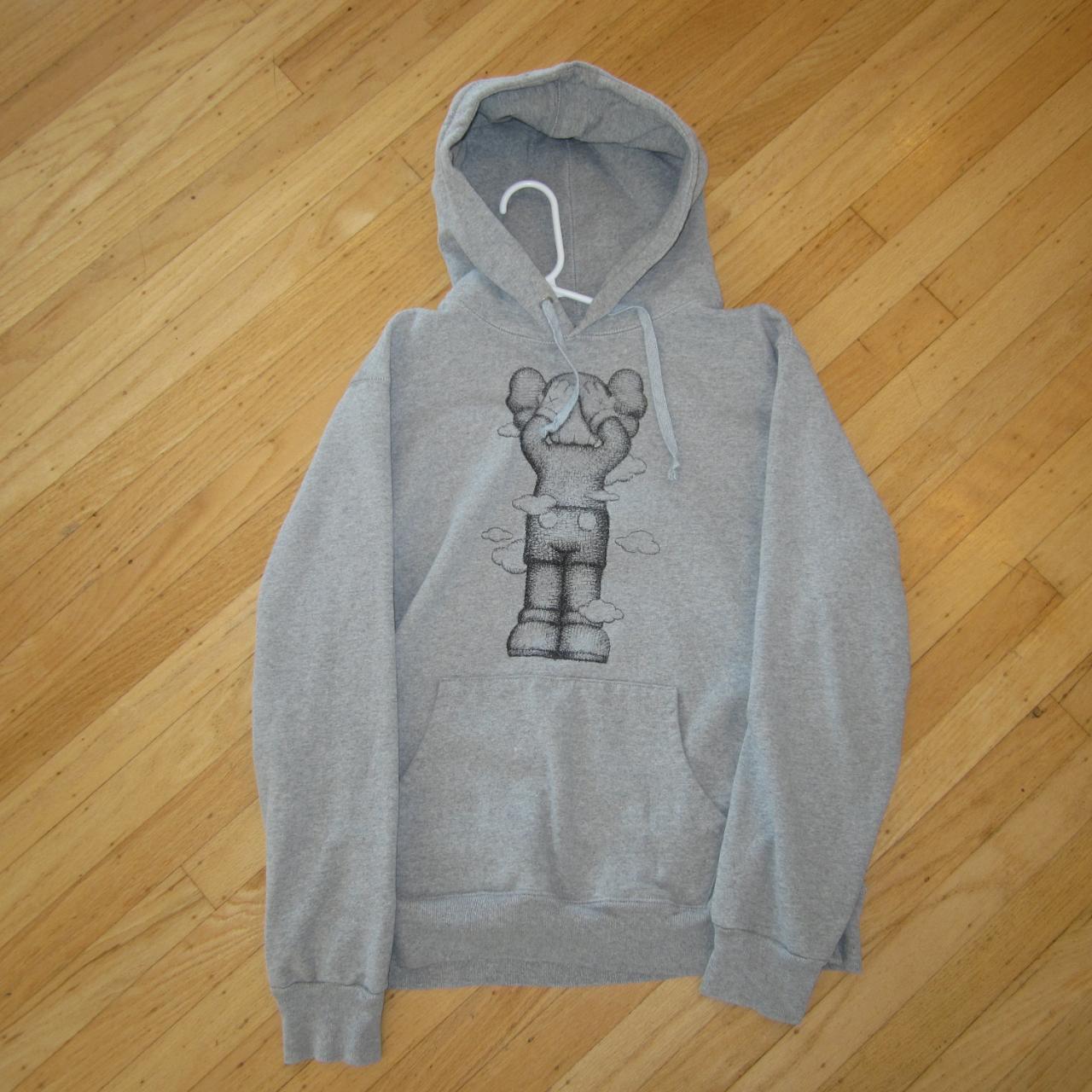 Grey kaws hoodie sale