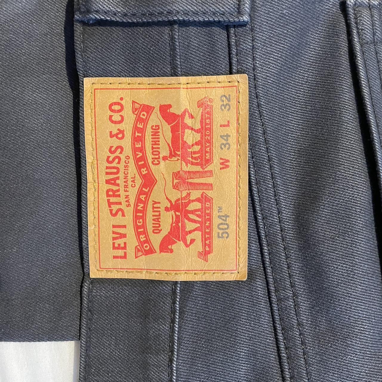 Levis 504 black denim jeans 34x32 levis 504