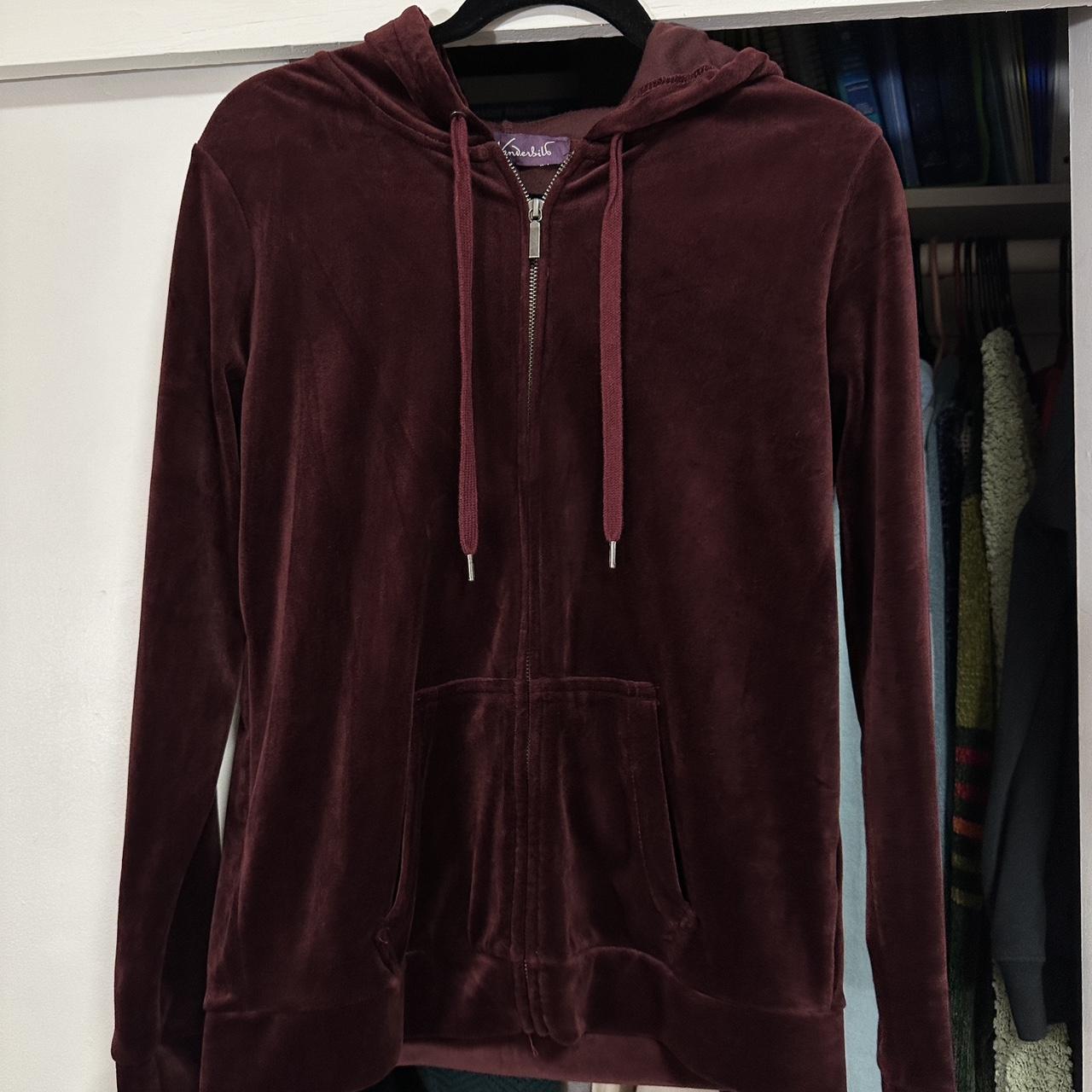 Gloria vanderbilt velour hoodie sale