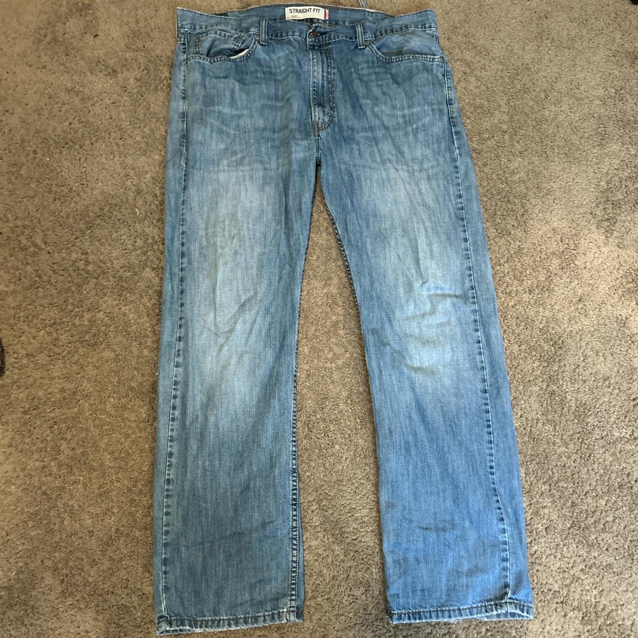 Levi 505 straight fit jeans Size 40x32 Condition... - Depop