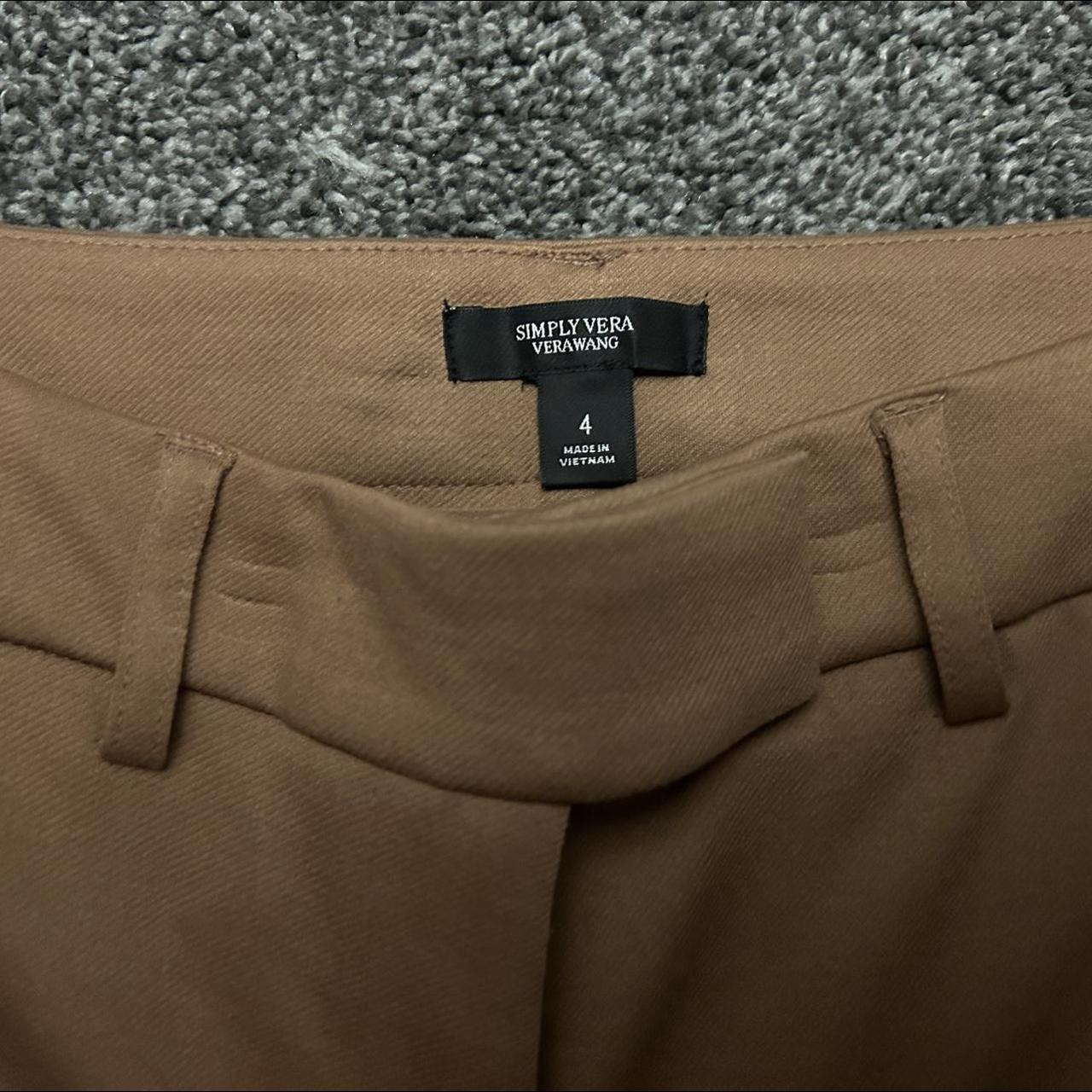 Verá Wang pleated brown pants -new, never worn -size - Depop