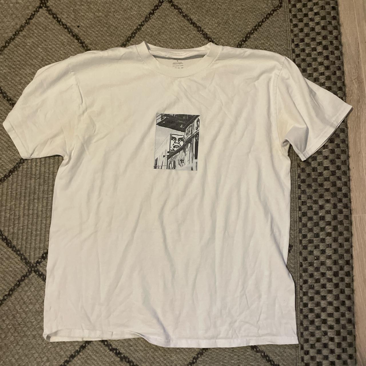 Obey Men's White T-shirt | Depop