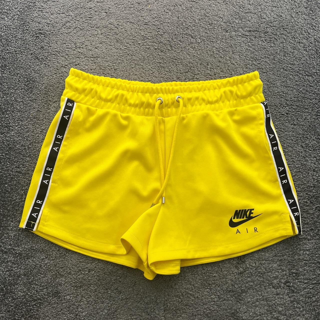 yellow nike womens shorts