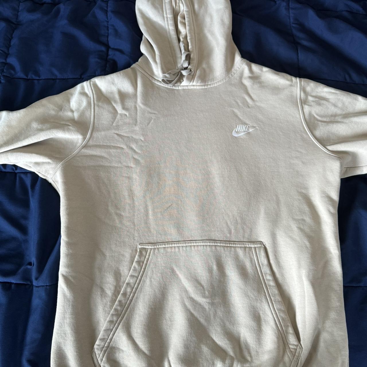 mens cream nike hoodie
