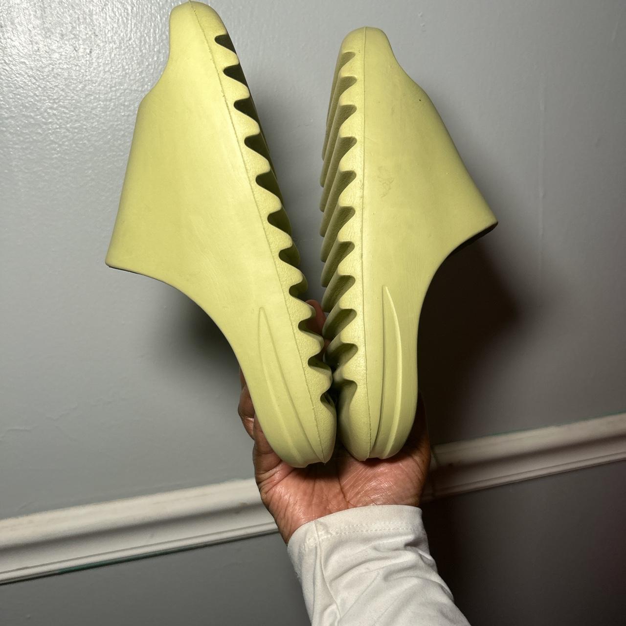 Olive green slides Only worn a couple times Run... Depop